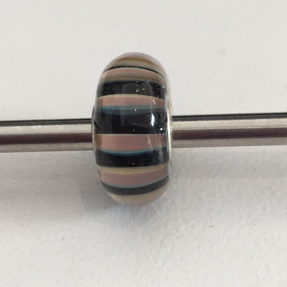 Trollbeads KHAKI STRIPES glass bead